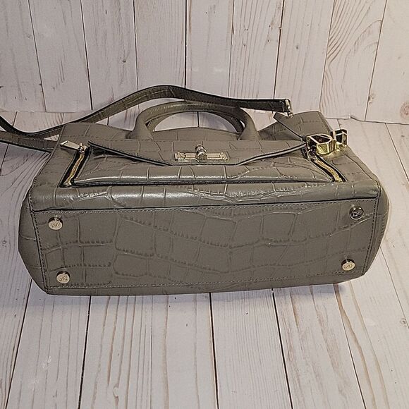 Diane von Furstenberg Secret Agent Tote Grey Croc Embossed Bag - Picture 5 of 13